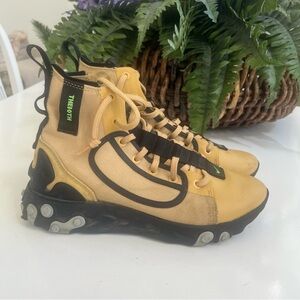 Nike React Langs Club THE10TH Gold Black Sneaker boot Shoes AV5555-700 Sz 6